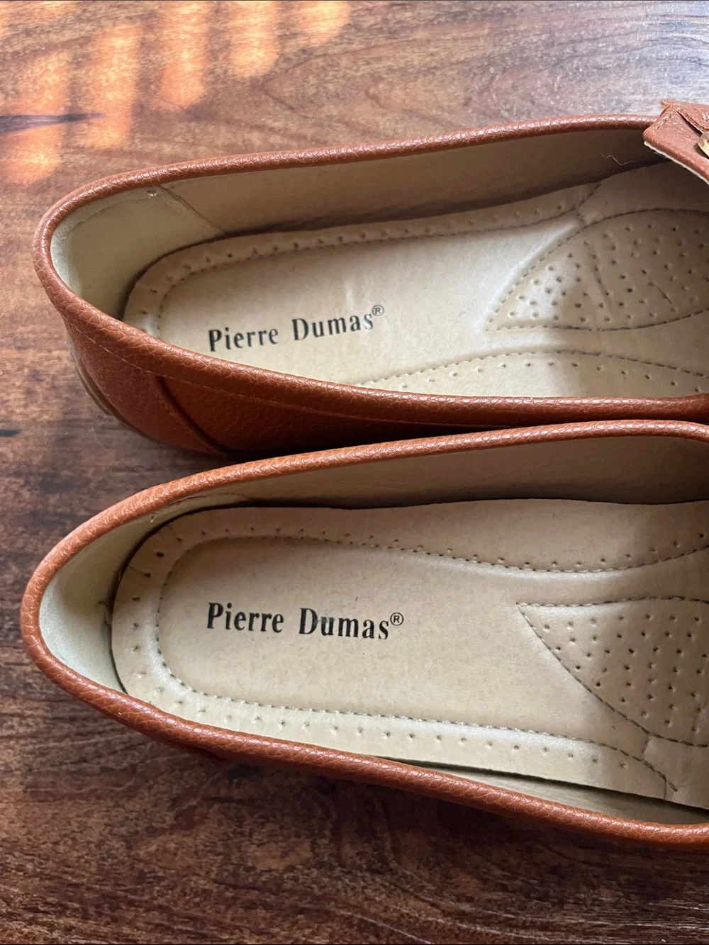 Pierre Dumas Brown Leather Loafers With Gold Hardware